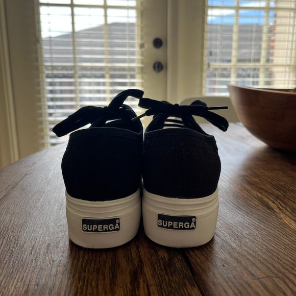 2970 Platform Sneakers - Black Superga Size 36 - Picture 6 of 10